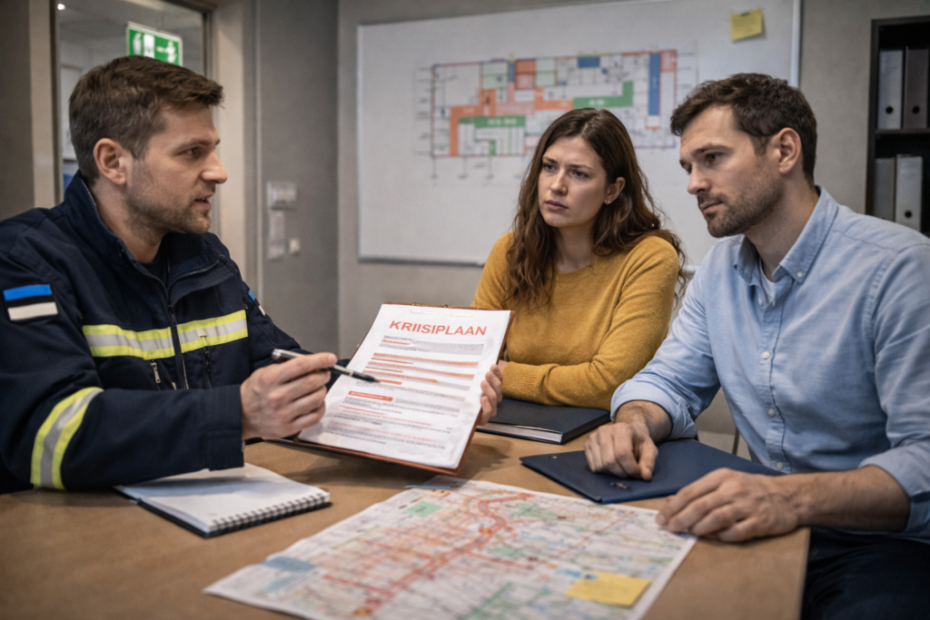 kriisiplaani arutelu koosolekul