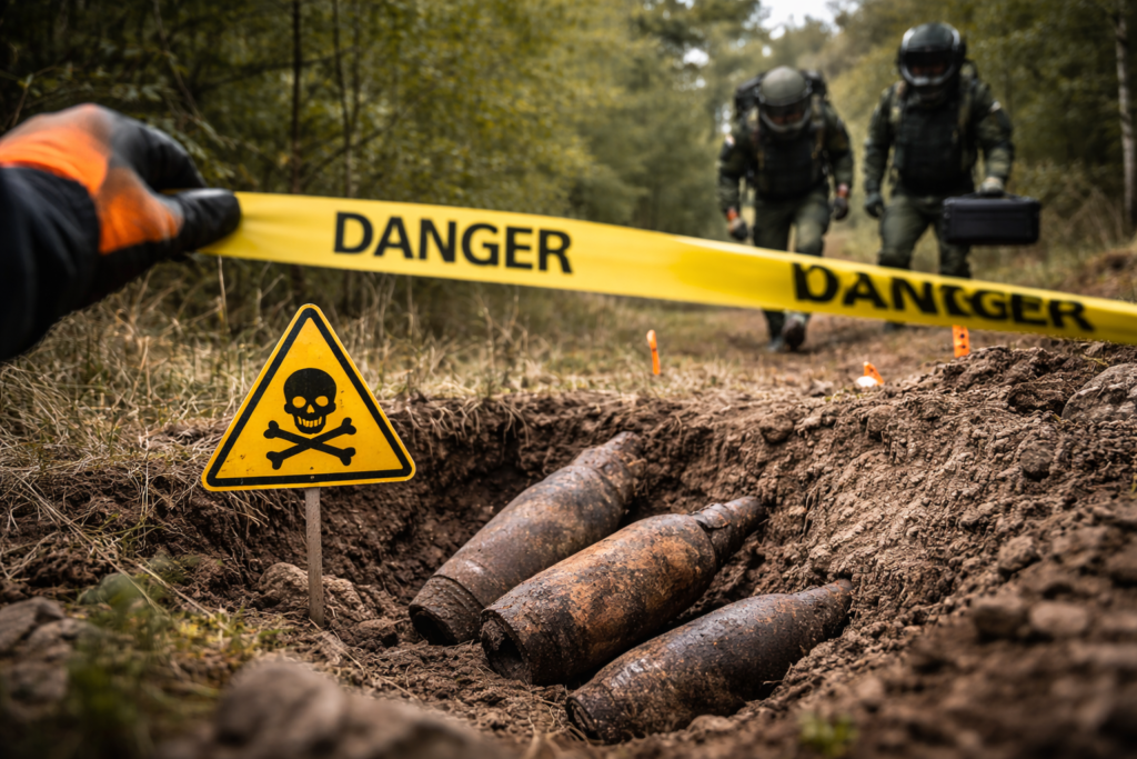 ohtlike ammuste leiukoht metsas